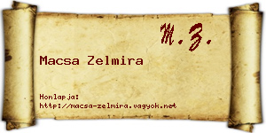 Macsa Zelmira névjegykártya